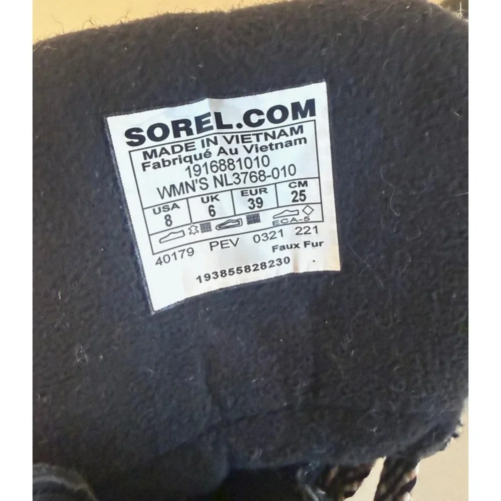 Sorel‎ Kinetic Conquest Boots Womens Size 8 Black Suede Wedge Snow Gorpcore